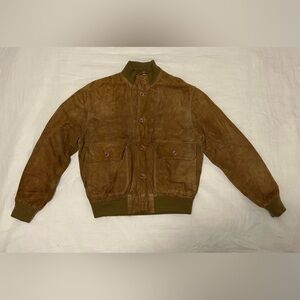 Vintage suede bomber jacket